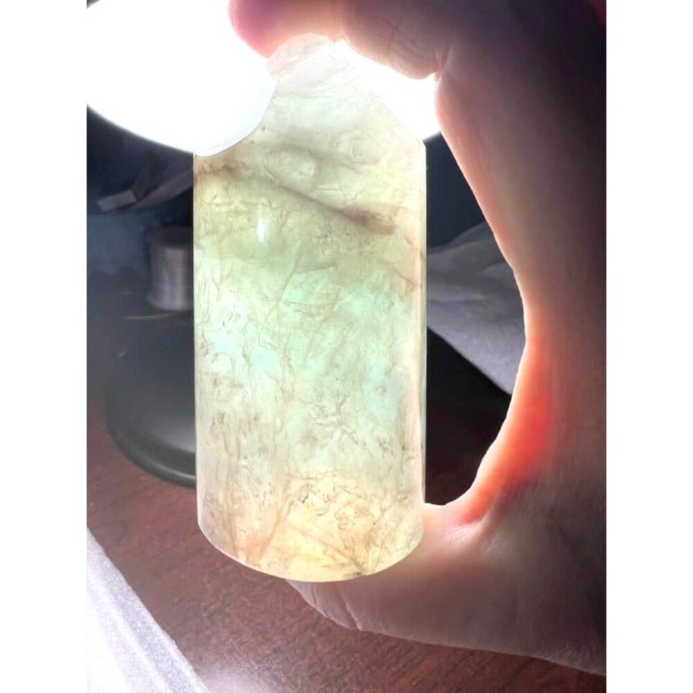 Round Green Fluorite Tower